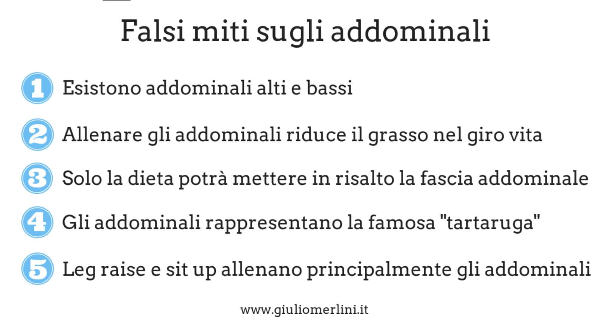 falsi miti addominali