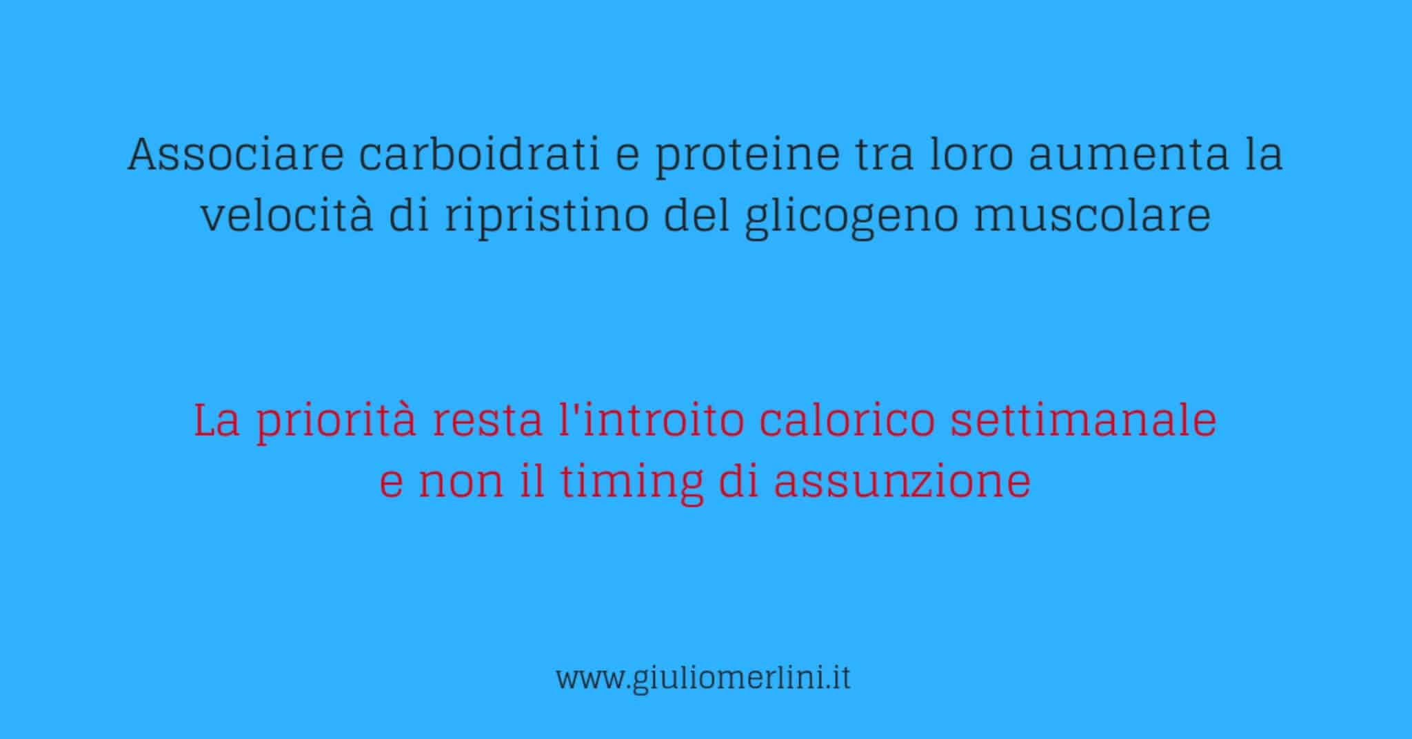 sinergia tra carboidrati e proteine