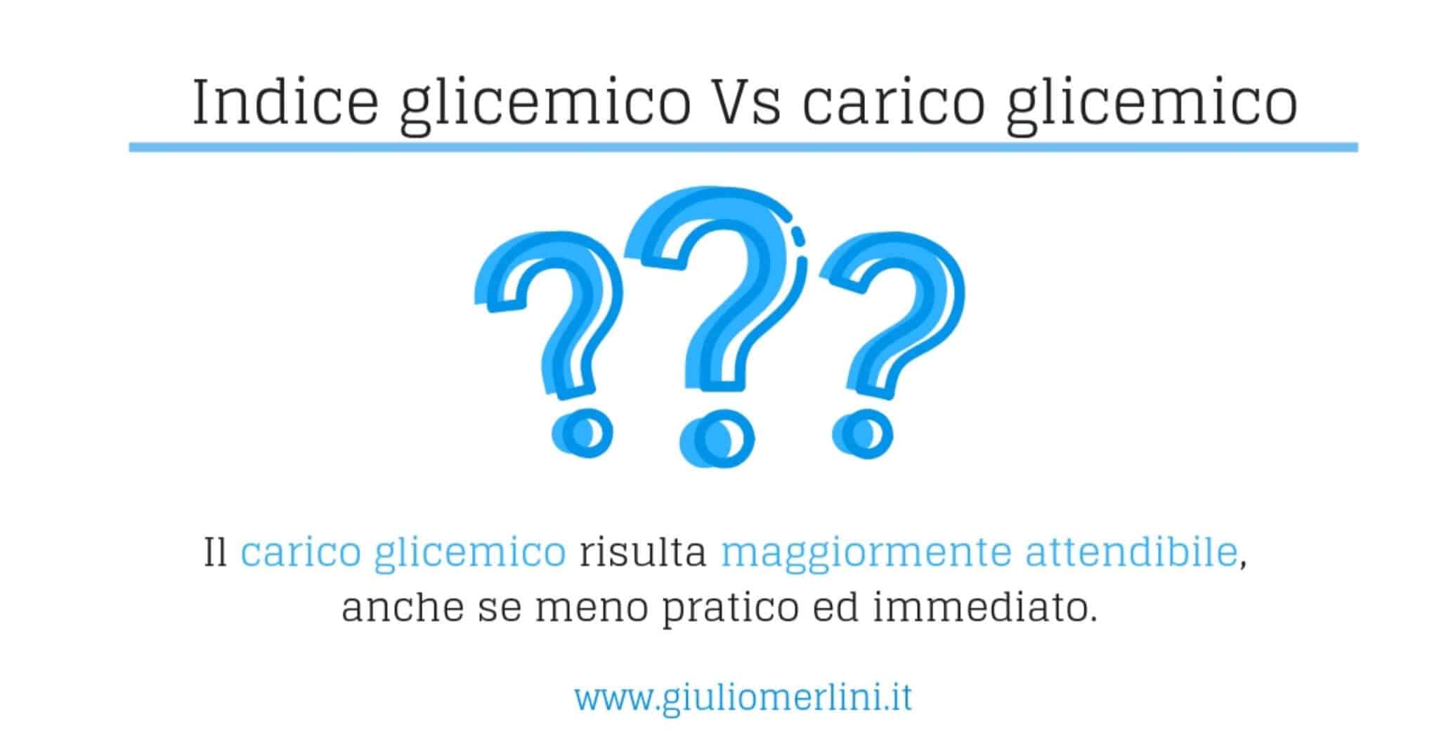 indice glicemico e carico glicemico