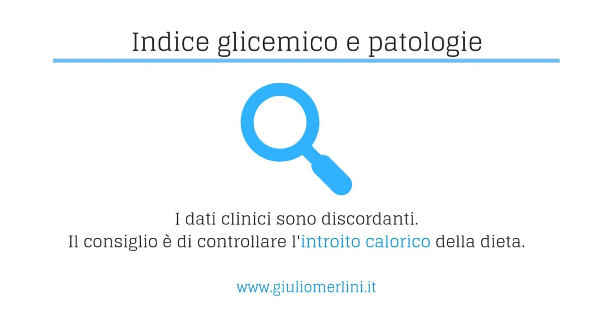 indice glicemico e patologie