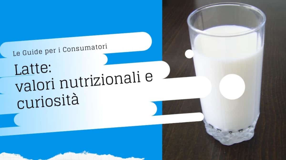 Latte valori nutrizionali