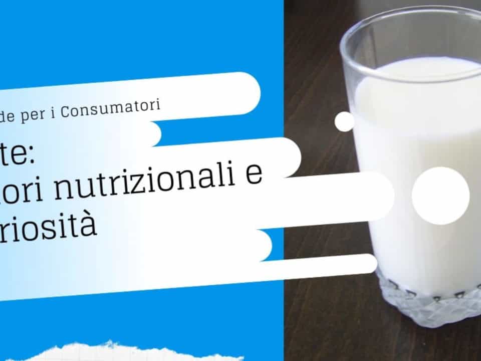 Latte valori nutrizionali